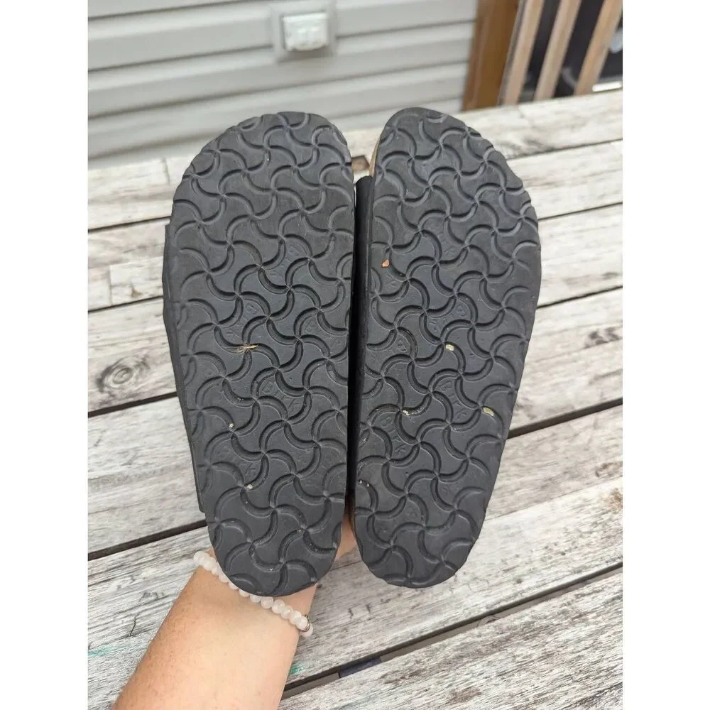 Birkenstock Palermo sandals women's size 6 (37) black double strap comfort - Picture 8 of 8
